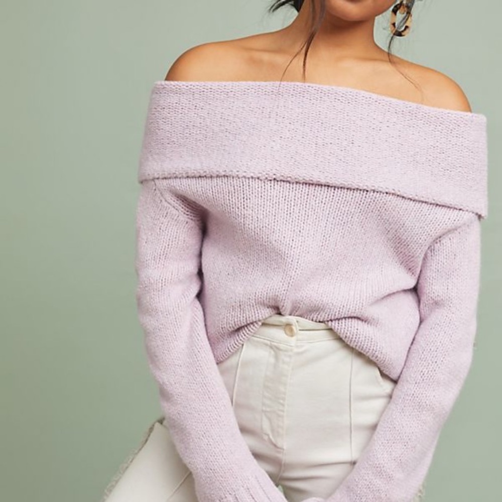 Anthropologie Natalia Off-The-Shoulder Sweater